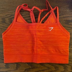 Gymshark Orange Adapt Marl Seamless Sports Bra